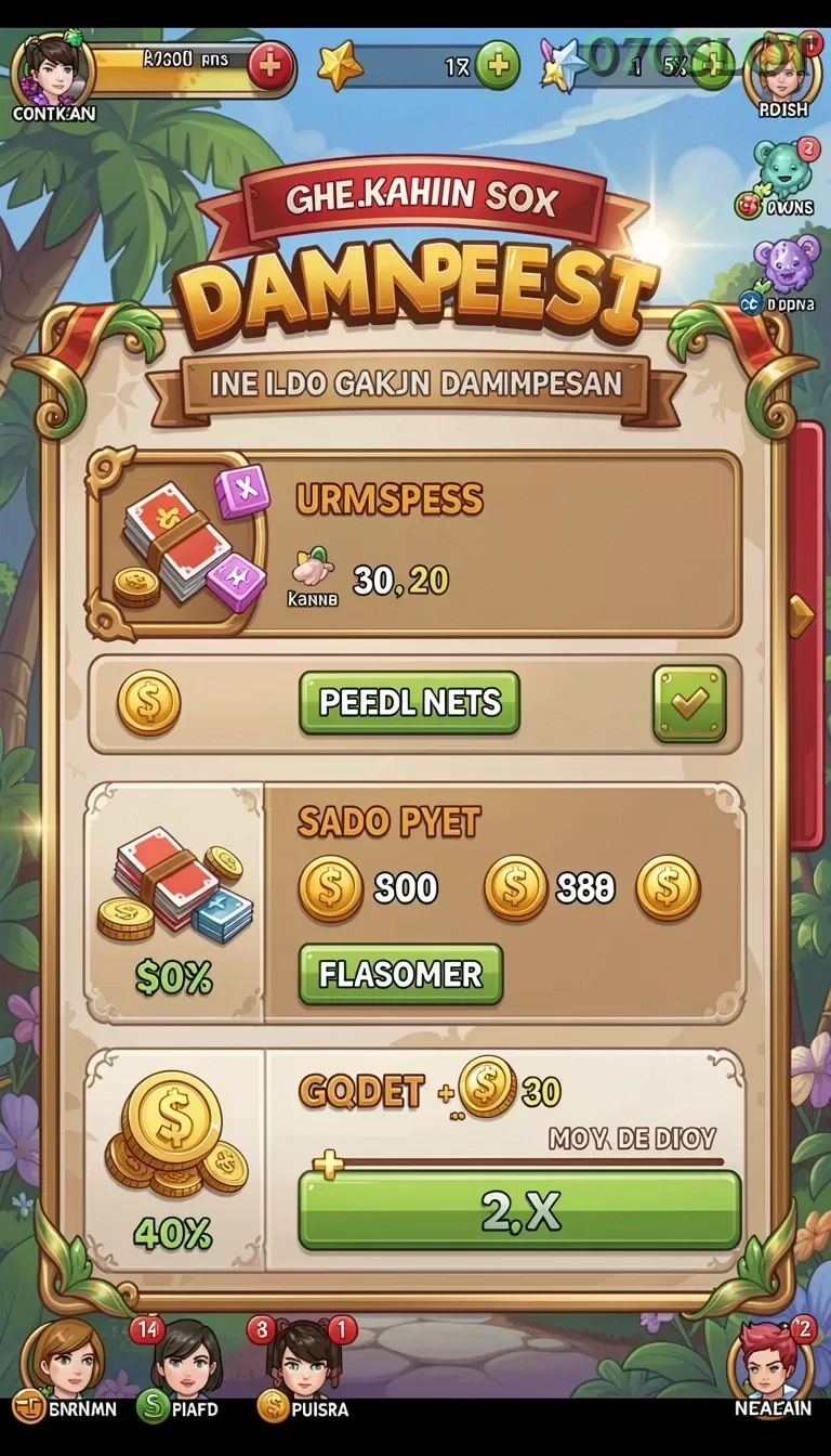 Cuplikan layar 789RP — menu navigasi